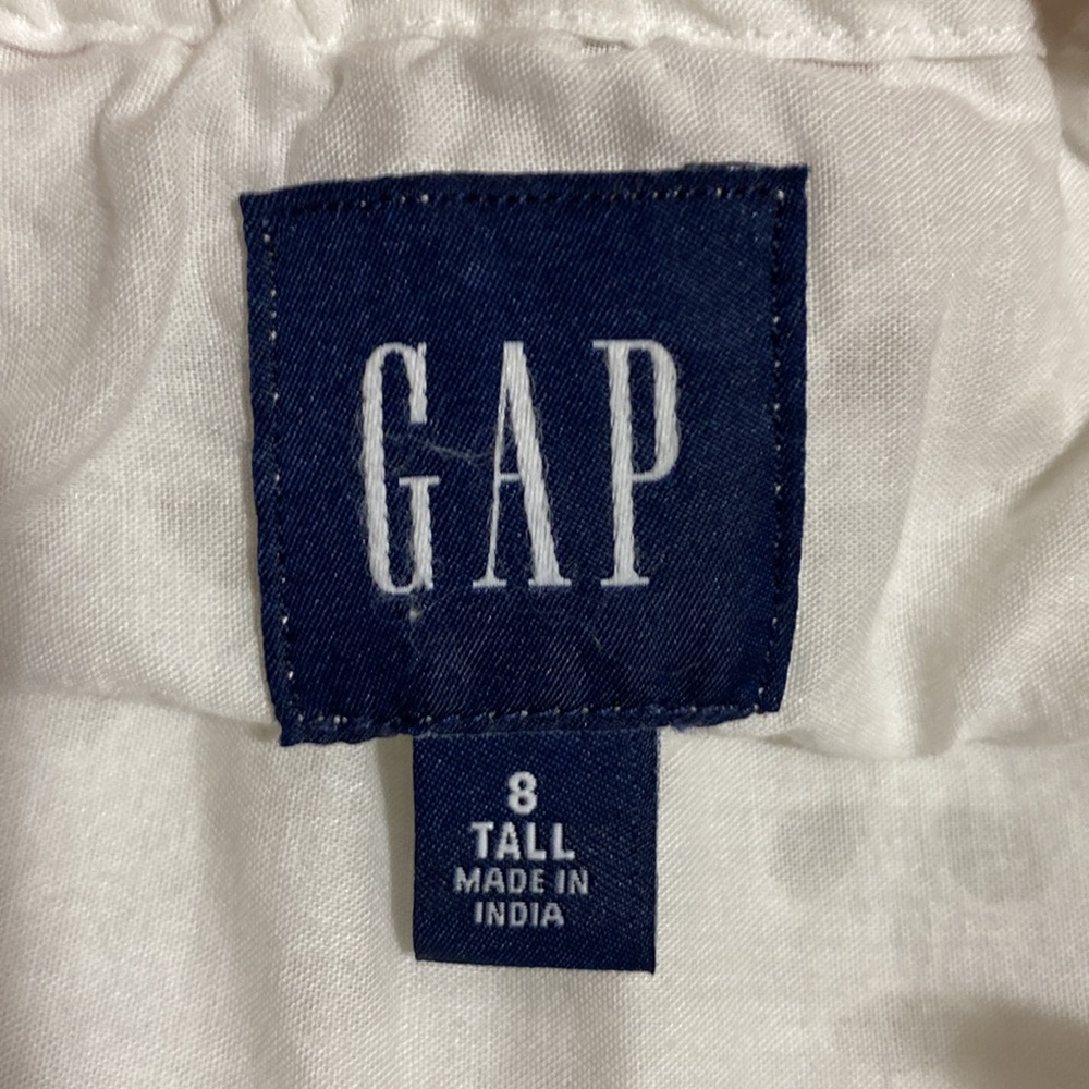 GAP Halter-neck Eyelet White Dress‎ Size 8 Tall - Picture 10 of 12